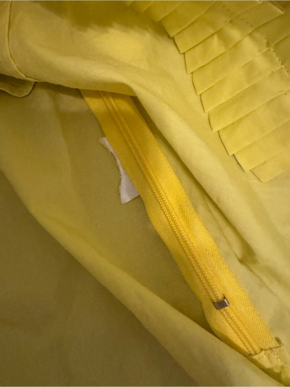 Farm Rio Yellow Pleated Ruffle Mini Skirt Size S - Picture 5 of 8